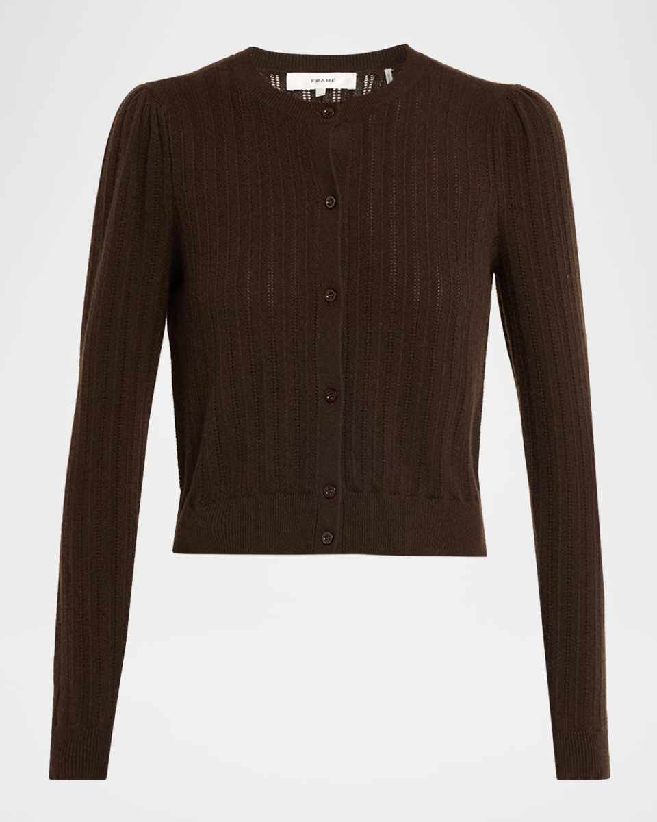 The Ladder Pointelle Cashmere Cardigan